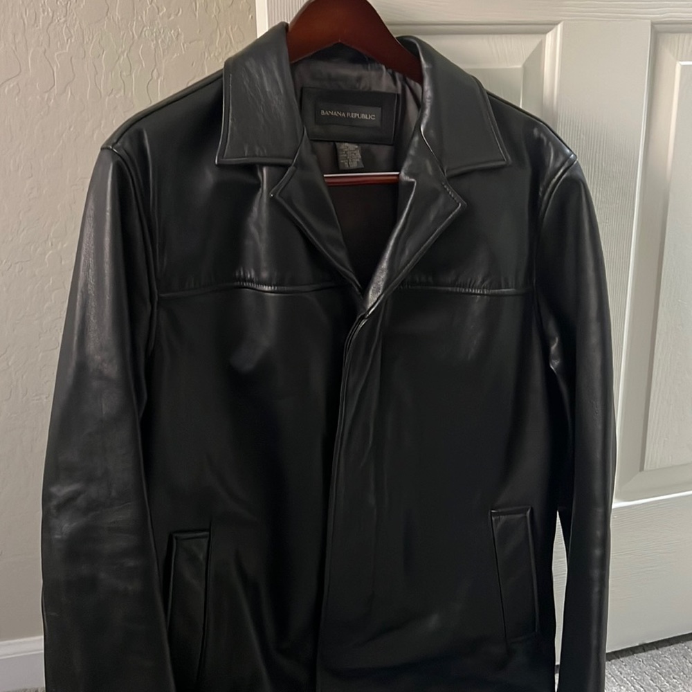 Banana Republic Leather Jacket - Black